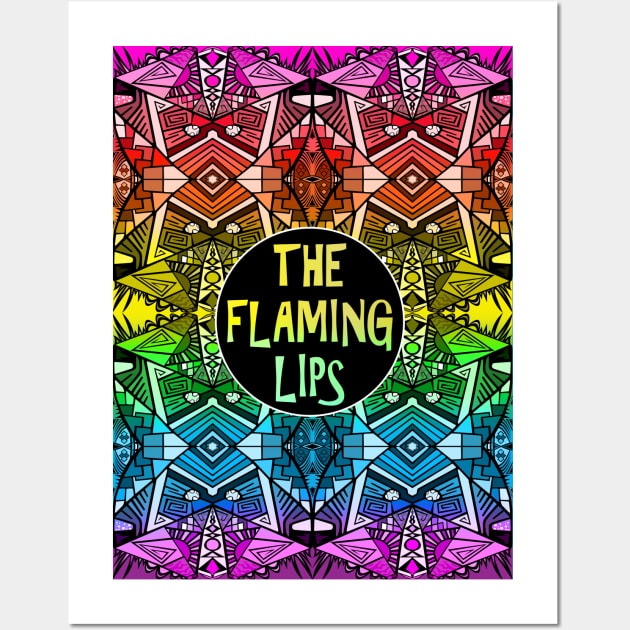 The Flaming Lips - Rainbow Pride Pattern Wall Art by ShawnBallardDesigns